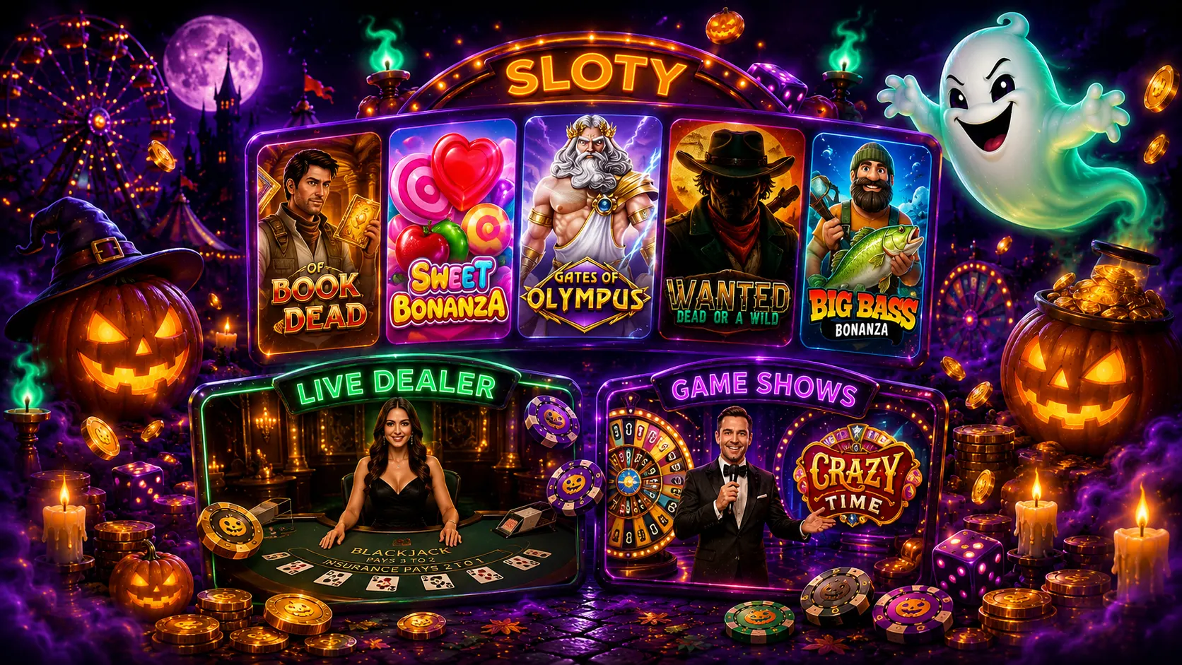Sloty w Spookino — halloweenowe automaty do gry